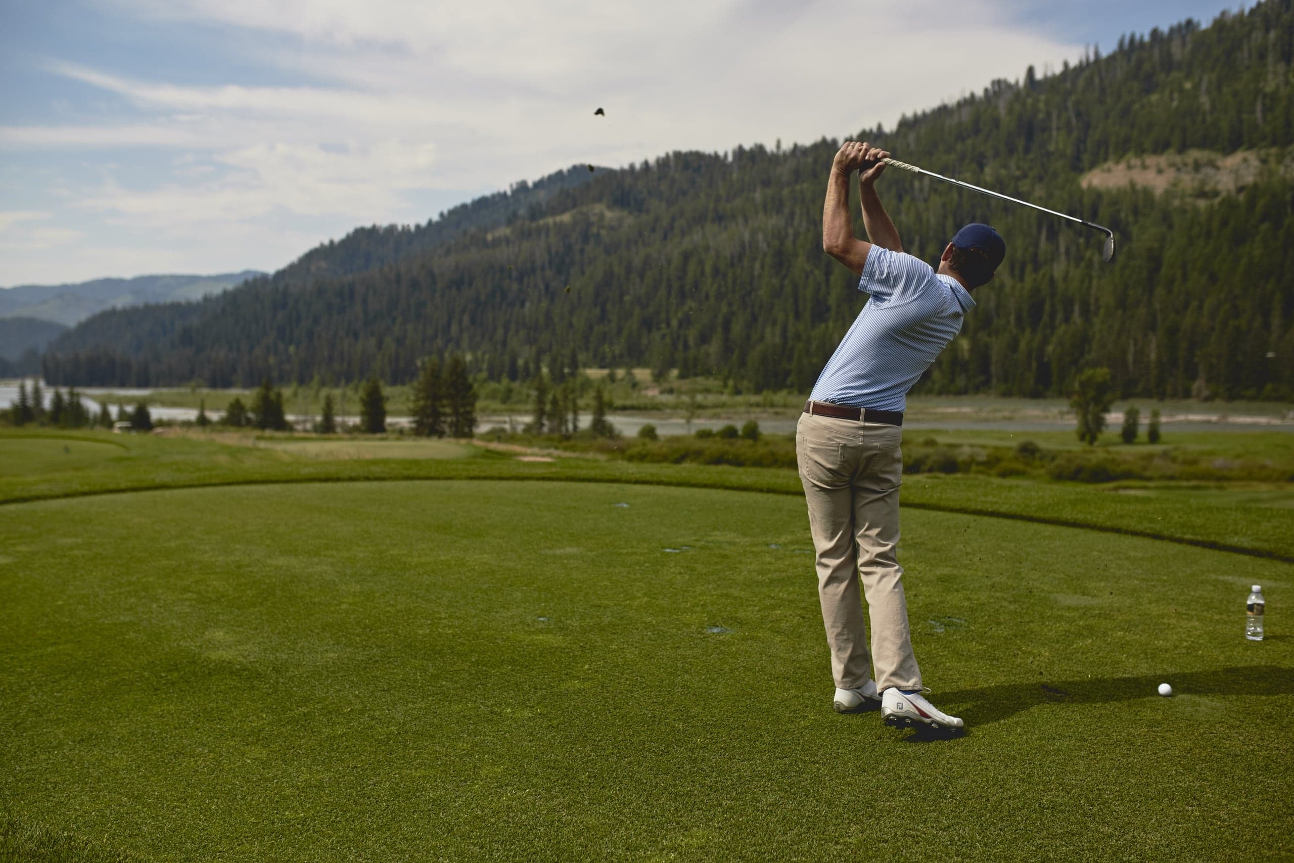 Golfing at Snake River Sporting Club in Jackson, WY.