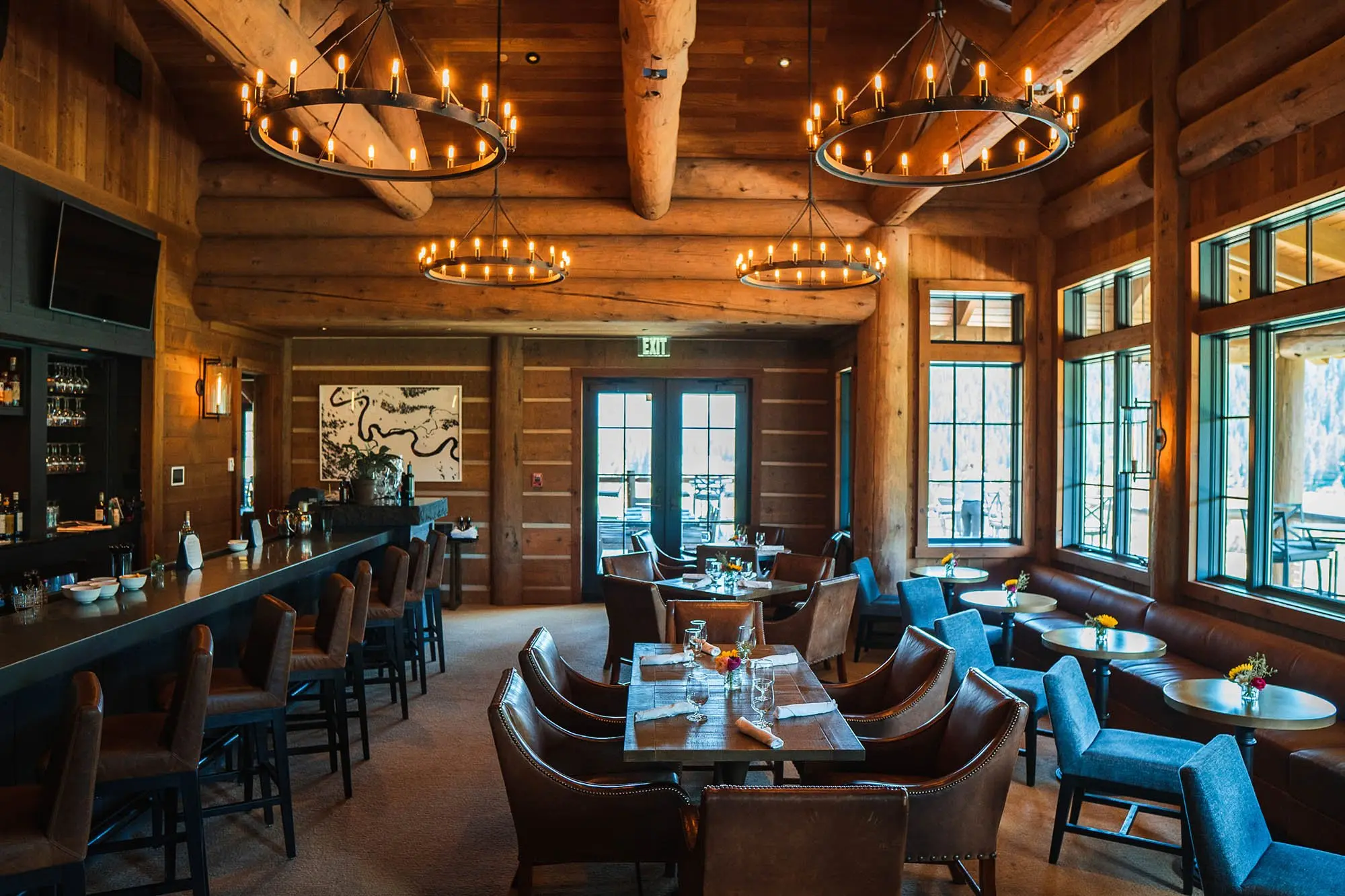 Canyon Bar in The Clubhouse at Snake River Sporting Club in Jackson, WY