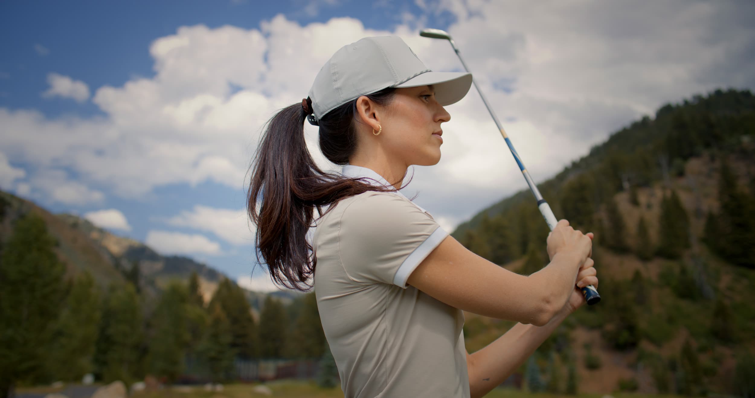 Lady Golfing In Jackson Hole