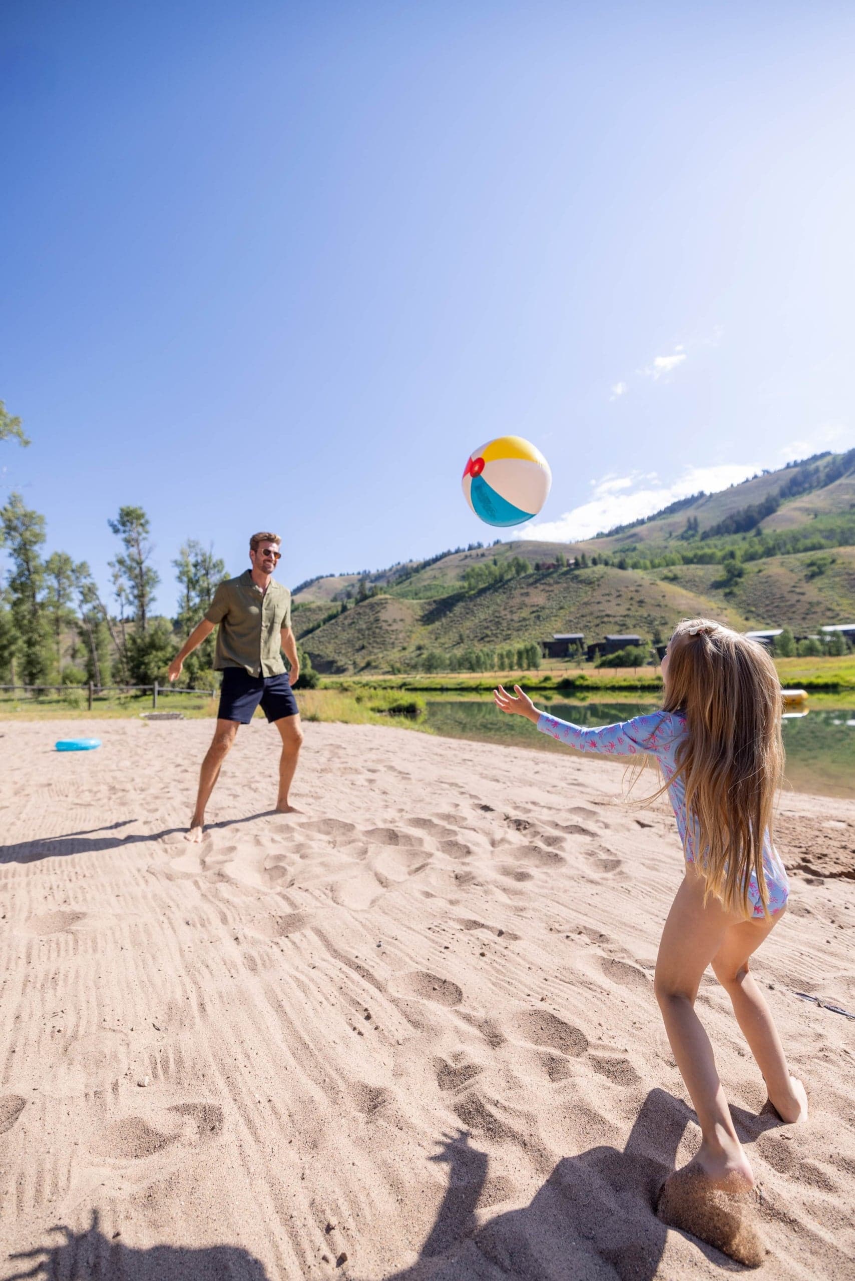 Beach Ball Game By The Lake
